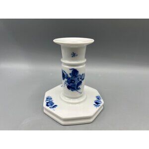 Royal Copenhagen Blue Flower Porcelain Candlestick #3203 Denmark Hand Painted 5”